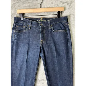 7 For All Mankind Bootcut Jeans Dark Wash‎ Mid Rise Stretch Denim Women's 28 thumbnail 2