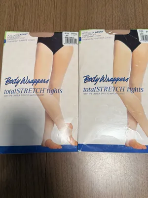 Body Wrappers Stirrup Foot A32 Total Stretch Tights in Light Tan thumbnail 1