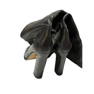 Reiss Women's Black Pull On Knee High Round Toe Leather Boots Size 39 EUR‎ thumbnail 5