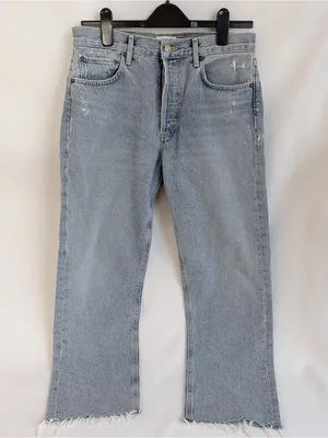 AGOLDE Parker cropped high-rise straight-leg jeans denim pants thumbnail 2