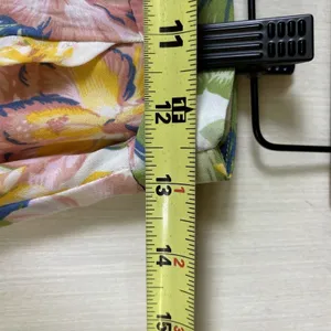 Tropical Floral Ruffle High Low‎ Maxi Skirt White Pink Green Hibiscus Wrap Style thumbnail 5