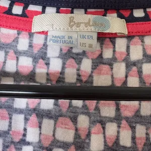 Boden‎ Scoopneck Novelty All Over Print Jersey Dress W/ Pockets Size 8L thumbnail 4