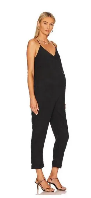 Hatch Blue Oversized Tapered Sleeveless Jumpsuit Small Maternity Lightweight thumbnail 1