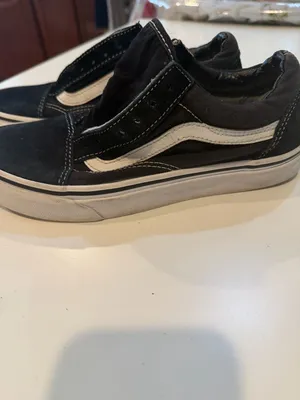 Vans Old Skool Black and White Canvas and Suede Skate Sneakers, Men's 5.5 / Wome thumbnail 5