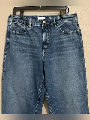 Good American Good Barrel Leg Relaxed High Rise Denim Jeans Women’s 12 / 31 thumbnail 3