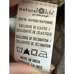 NWT Natural Life Dara Top Size XL Blooming Bandana Charcoal thumbnail 8