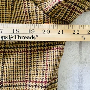 VTG Amanda Smith Wool Check Plaid Blazer Shoulder Pads Preppy Clueless Jacket 16 thumbnail 5