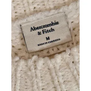 Abercrombie & Fitch Cream Chunky Knit Sleeveless Crew Neck Sweater Vest Size M thumbnail 4