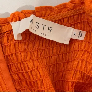 ASTR The Label Orange Off The Shoulder Midi A-Line Dress - Size Medium thumbnail 8