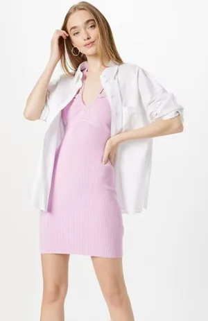 NWOT Abercrombie & Fitch Knitted Dress in Light Pink Size M Tall thumbnail 1
