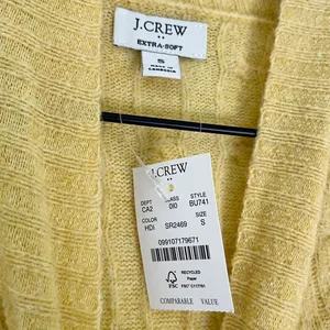 NWT J. Crew Factory Wool Mock Neck Sweater Extra Soft Yarn Yellow Small thumbnail 5