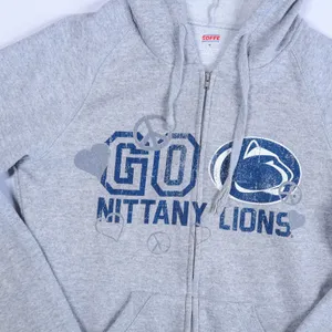 Soffe Penn State Nittany Lions Hoodie Women's Med Gray Zip Up Graphic Fleece Y2K thumbnail 3