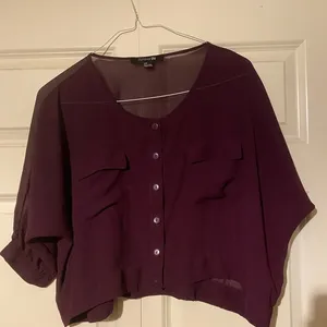 Sheer dark purple top thumbnail 1