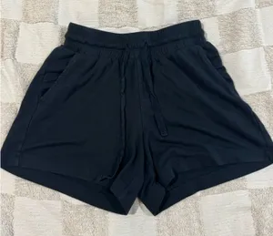 Loft Black Lounge / Athletic Shorts with Drawstring thumbnail 1