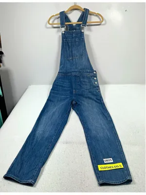 Womens GAP Blue Denim Jean Overalls One Piece Jumpsuit Size XS thumbnail 1