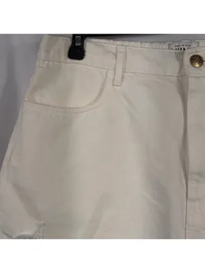Show Me Your Mumu Tucson White Denim Shorts 32 thumbnail 3