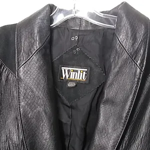 FINAL MARKDOWN Ladies' Winlit Reptile Print Suede Jacket medium Black thumbnail 2
