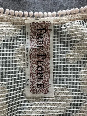 Free People Cream Floral Lace Tunic Dress Size Medium Pink Trim Zip Front Boho thumbnail 4