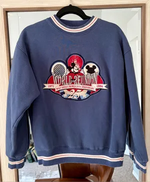 Vintage Mickey Inc Sweatshirt Size Small 1996 Disney World 25th Anniversary Blue thumbnail 1