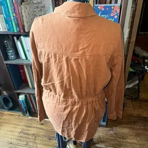 A New Day orange brown L belted lightweight utility jacket thumbnail 3