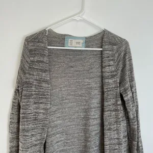 SATURDAY SUNDAY ANTHROPOLOGIE ANTHRO Eagan Cardigan Gray Open Sweater NO LINING thumbnail 5