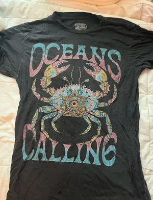 oceans calling t shirt Black Size M thumbnail 2