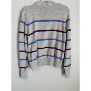 Faherty Striped Crewneck Sweater Womens XL Rainbow Stripe Coastal Cotton thumbnail 6
