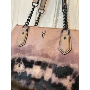 Simply Vera Vera Wang‎ Gray And Black Tie Dye Purse thumbnail 3