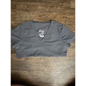 Grey's Anatomy Edge Women's V Neck Scrub Top Short‎ Sleeve Zip Pockets Size M thumbnail 3
