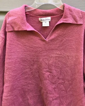 Collared Pullover Sweater Pink thumbnail 3