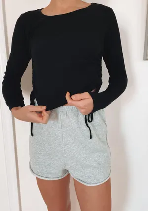 Garage Black Long Sleeve Crop Top thumbnail 2