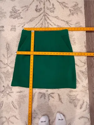 Ann Taylor NWT Emerald Green Textured A-Line Skirt Size 10 Petite Pockets thumbnail 8