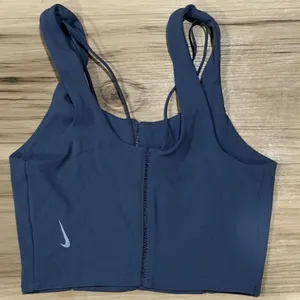 Nike Yoga Luxe Blue Crop Tank Top Women’s XS thumbnail 2