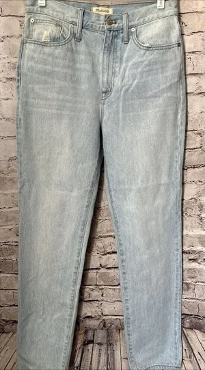 Madewell Light Wash Full Length Classic‎ Straight Blue Jeans High Rise Womens 29 thumbnail 1