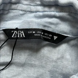 Zara Women's Light Blue Button Down Shirt thumbnail 2