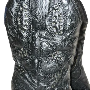 Corkys sage brushed black leather cowgirl boots. thumbnail 2