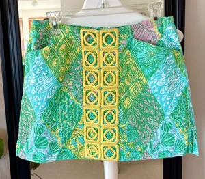 LILLY PULITZER Marigold Skort Green & Yellow Sundance Print thumbnail 1