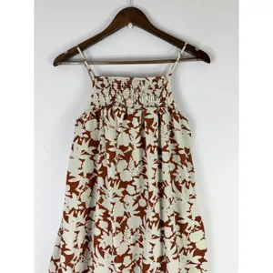 Universal Threads Smocked Maxi Dress Womens Small Brown Earthy Coastal Cowgirl‎ thumbnail 5