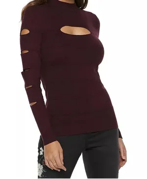 Jennifer Lopez Size XXL Womens Slash-Sleeve Mockneck Black Sweater NWOT thumbnail 1