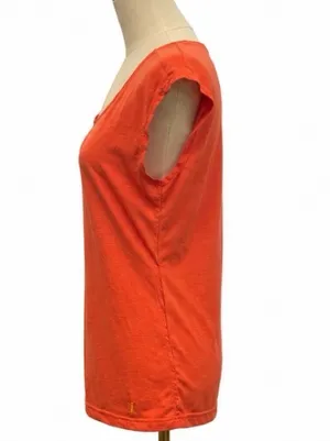 Lucy Activewear Cap Sleeve Workout Top Orange Size Large thumbnail 2