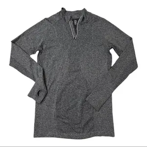 ZYIA Active Women's 1/4 Zip Pullover - Fog Gray - Large thumbnail 1