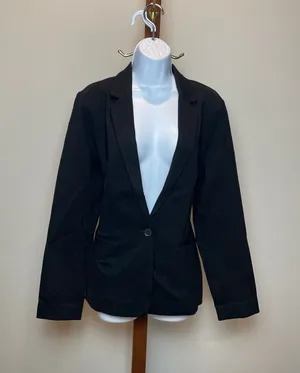 Express Stretch Tuxedo Single Button Blazer Black Size L thumbnail 1