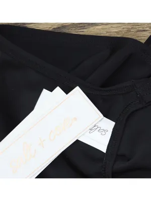 NWT Salt + Cove Juniors Studded Cropped Tankini Swim Top 807033 Black L thumbnail 4