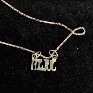 Custom "JULIA" Sterling Silver Block Name Necklace 20” thumbnail 3