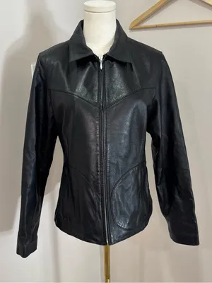 Vintage‎ Wilsons Leather Maxima Ladies Jacket 100% Leather Medium Black thumbnail 2