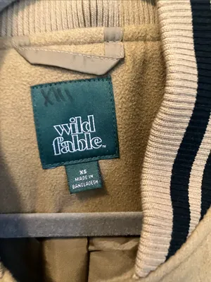 Wild Fable Two-Tone Varsity Jacket - brown & Black faux leather thumbnail 4