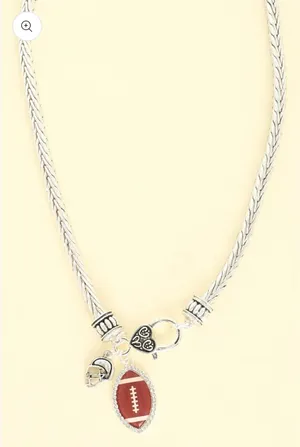 Game Day Football Charm Necklace thumbnail 1