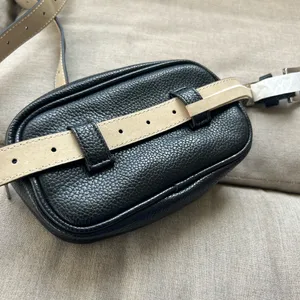 Steve Madden faux leather Black black belt bag waist pack retro moto grunge chic thumbnail 5