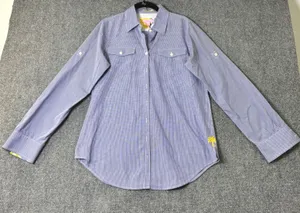 Lilly Pulitzer‎ Button Down Shirt Gingham Print Long Sleeve Top Womens Small thumbnail 1