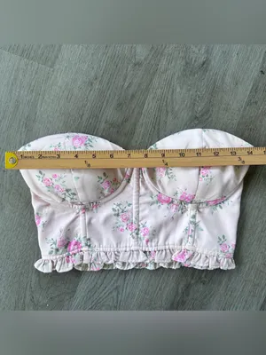 Pink Corset Strapless Bustier Top Women’s Medium Coquette Ballet Feminine thumbnail 4
